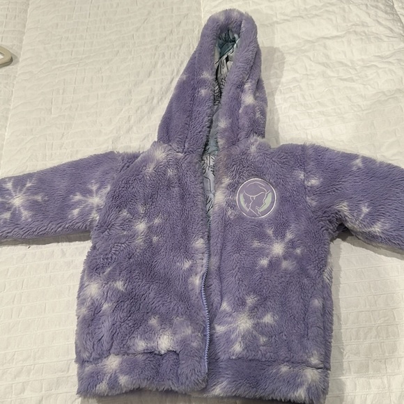 Disney Girls Puffer/Faux Fur Hooded Reversible Jacket. - Picture 12 of 14